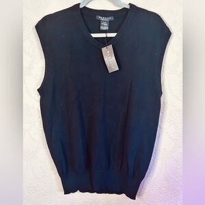 Men's Black Sweater Vest Marquis New NWT